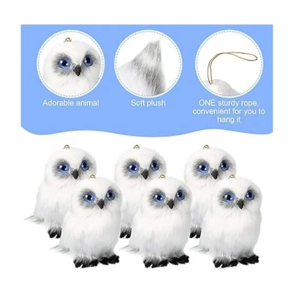 Skylety 6 piezas Mini búho peluche juguete de peluche 3.2_3