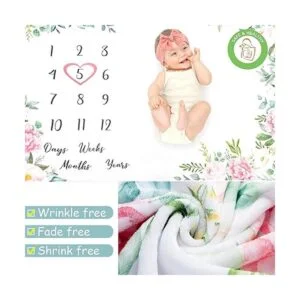 Manta mensual de hitos para bebé tabla de crecimiento