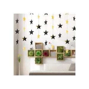 Guirnalda de papel de estrella con purpurina de 130 pies_4