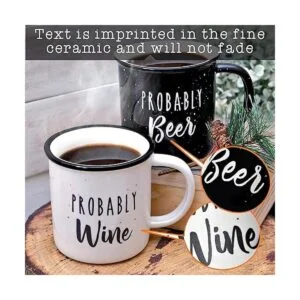 Probably Beer Probably Juego de 2 tazas de café de_3