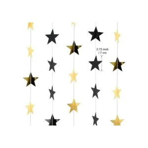 Guirnalda de papel de estrella con purpurina de 130 pies_2