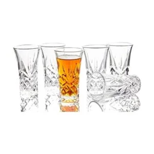 JAIEF Vasos de tequila con base pesada de vidrio para_1