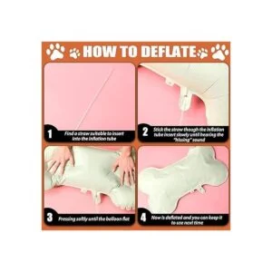 4 globos en forma de hueso globos de aluminio de helio y_4