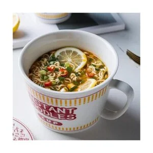 Tazón de cerámica de 34 onzas con tapa cuenco de fideos_6