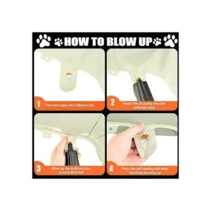 4 globos en forma de hueso globos de aluminio de helio y_3