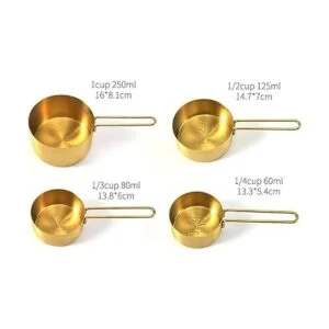 TOPZEA Juego de 9 tazas y cucharas medidoras de acero