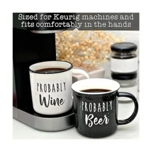 Probably Beer Probably Juego de 2 tazas de café de_4