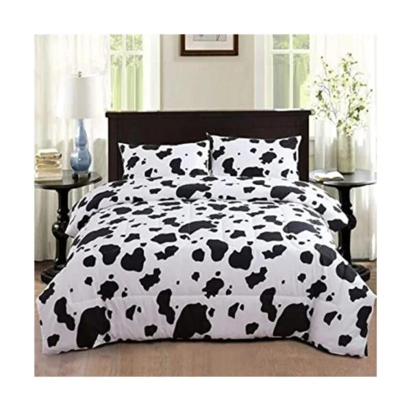 PERFEMET Juego de edredón con estampado de vaca juego de