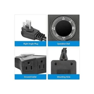 DEWENWILS Temporizador de luz de Navidad para exteriores