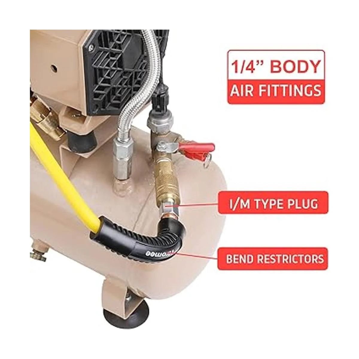 Hromee Manguera de compresor de aire de 14 pulgadas x 25_3