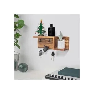 AKKO Llavero de madera para pared organizador decorativo