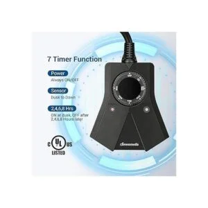 DEWENWILS Temporizador de luz de Navidad para exteriores