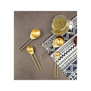 TOPZEA Juego de 9 tazas y cucharas medidoras de acero