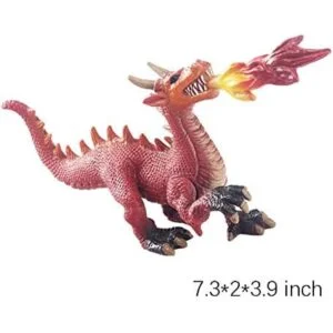 Hiawbon 6 piezas de figuras de dragón realista antiguo de_2