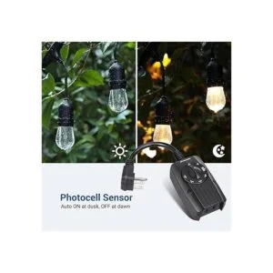 DEWENWILS Temporizador de sensor de luz para exteriores_2