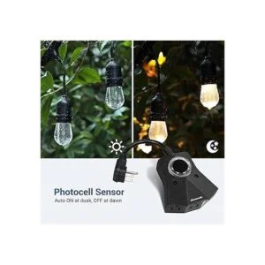 DEWENWILS Temporizador de luz de Navidad para exteriores