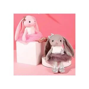 Muñecas de bailarina de peluche conejo juguetes suaves_3