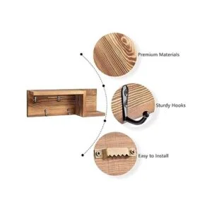 AKKO Llavero de madera para pared organizador decorativo