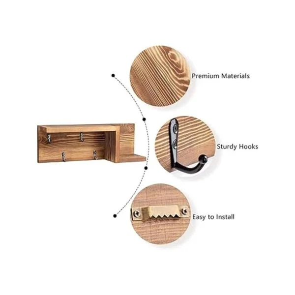 AKKO Llavero de madera para pared organizador decorativo