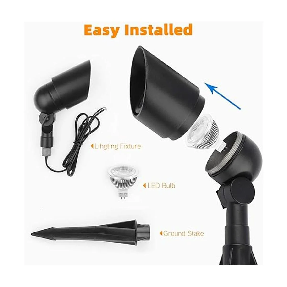 Iluminación de paisaje LED de 12 V 5 W de aluminio