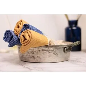 COCOTTON Juego de 2 toallas de mano turcas a rayas_4