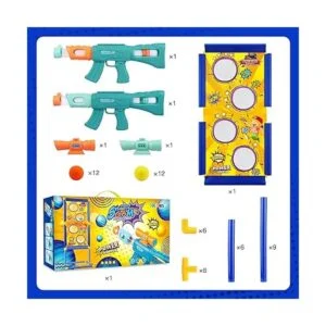Juguete de disparo para niños 2 jugadores 24 bolas de_4