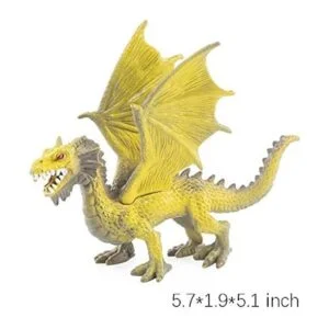 Hiawbon 6 piezas de figuras de dragón realista antiguo de_3