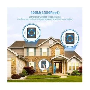 TECKNET Timbre inalámbrico mini timbre impermeable con 2_2