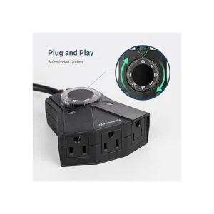 DEWENWILS Temporizador de luz de Navidad para exteriores