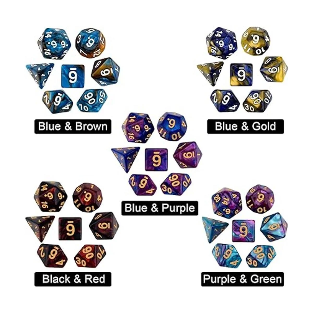 DND Juego de dados de 25 x 7 175 piezas dados de_2