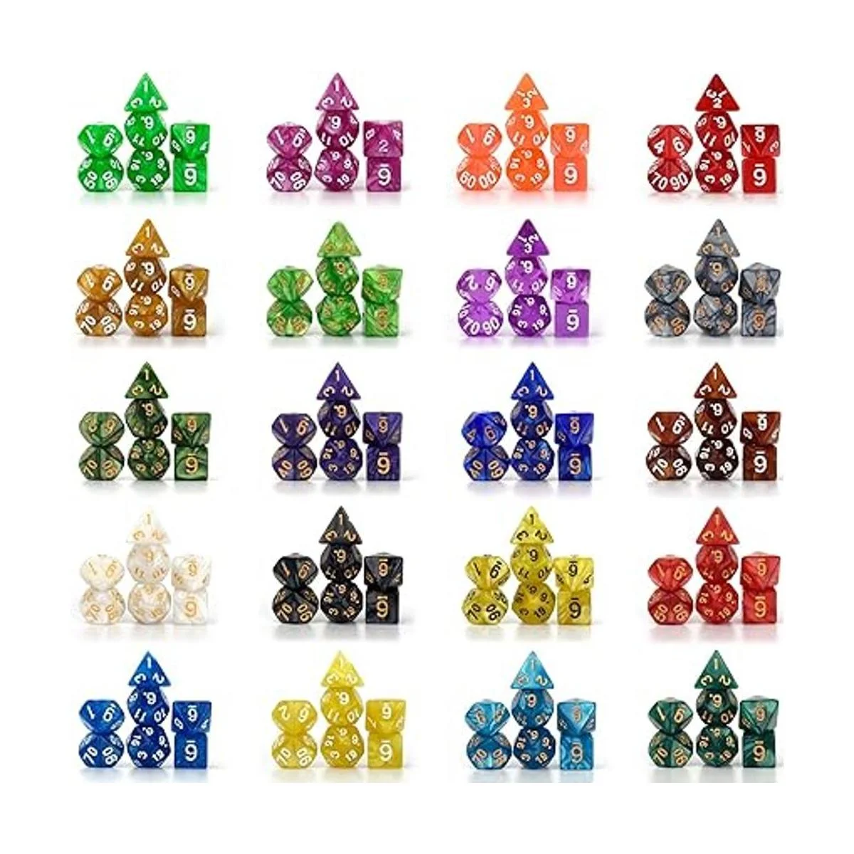 DND Juego de dados de 25 x 7 175 piezas dados de_3