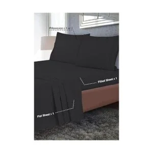 Royale Linens Sábanas de cama de 4 piezas Juego de ropa_2