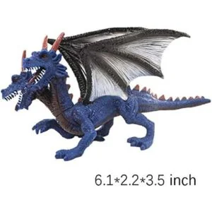 Hiawbon 6 piezas de figuras de dragón realista antiguo de_4