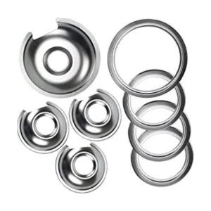 APPLIANCEMATES Juego de 4 bandejas de goteo cromadas de 6
