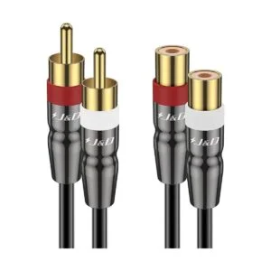 JD 2 cables de extensión RCA macho a hembra carcasa de_1