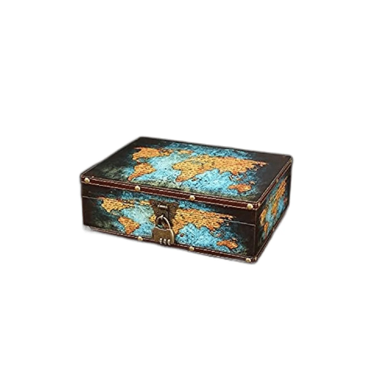 Joyería de recuerdo de madera vintage con superficie de_1