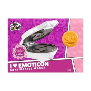 Mini máquina de gofres con emoticonos de ojo de corazón_3