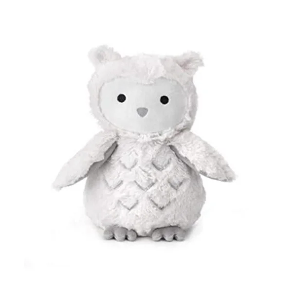 Lambs Ivy Luna Peluche de búho de peluche blancogris_1