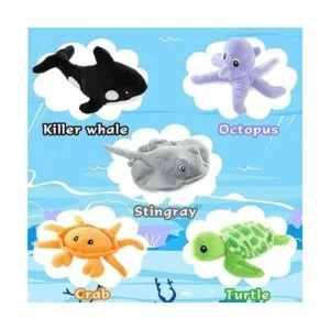 Muiteiur Gran tiburón blanco de felpa de 23 pulgadas con 5_5