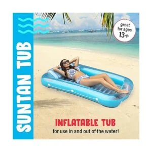 Flotador inflable de bronceado para piscina Flotador de