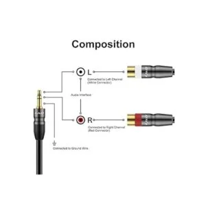 JD Cable de audio RCA dual de 0.138 in a 0.138 in macho a_3