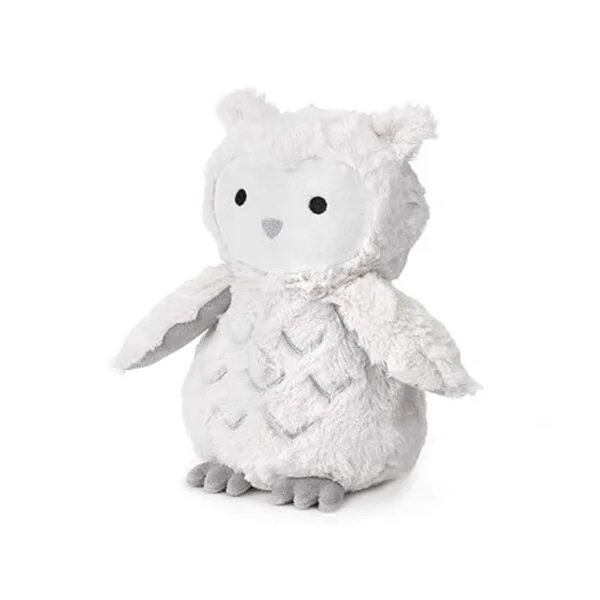 Lambs Ivy Luna Peluche de búho de peluche blancogris_2