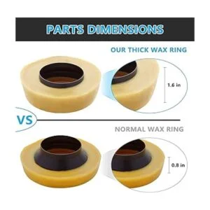 Kit de sellado de cera de inodoro extra grueso con pernos_3