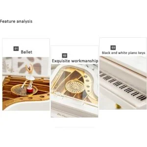 Hvogvok Caja de música de bailarina caja de música de