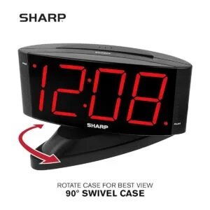 SHARP Reloj despertador digital LED para el hogar base_4