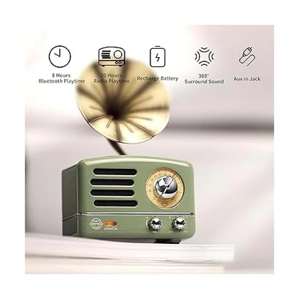 Muzen OTR Altavoz Bluetooth portátil de metal con_3