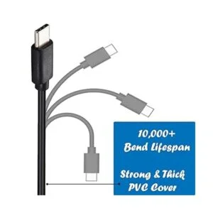 TekSonic USBA a USBC cable de carga rápida paquete de 10_4