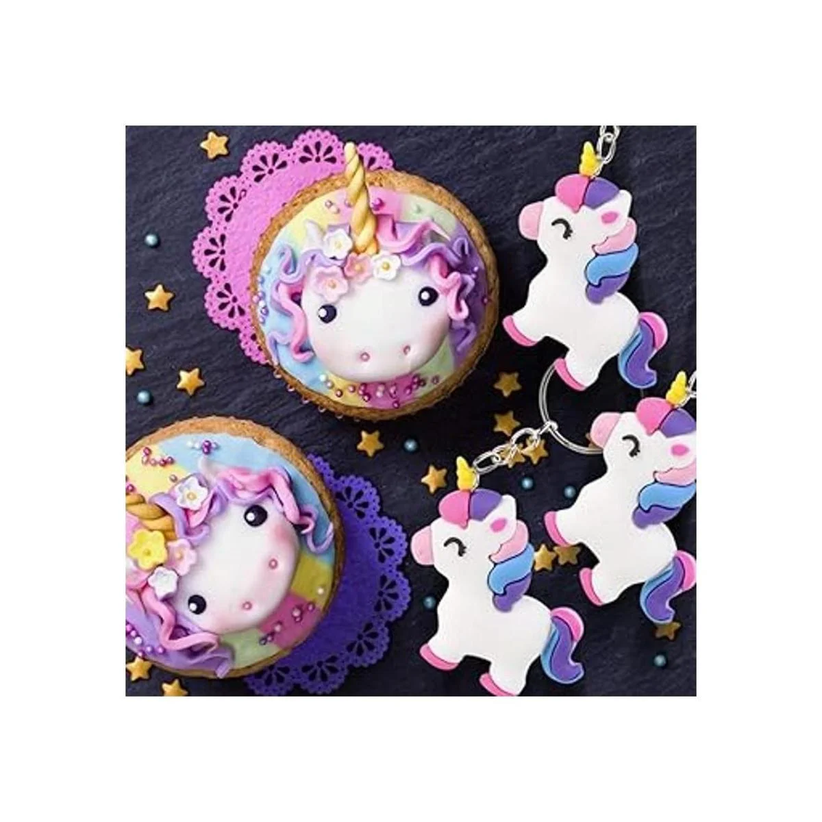 ArtCreativity Juego de 12 llaveros de goma diseño de_6