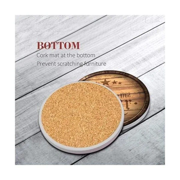 Britimes Juego de 6 posavasos para bebidas absorbentes con_2