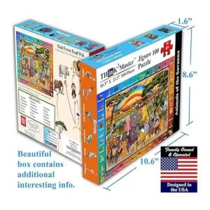 Think2Master Rompecabezas de 100 piezas de animales de la_5